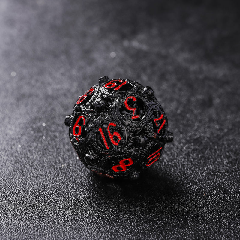 Rolldnddice  Metal Hollow Polyhedral D&D Dice Set  With Gifts Box Suitable For  Roll Playing Games