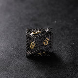 Rolldnddice Black Metal D&D Dice Set  With Gifts Box Suitable For  Roll Playing Games DND Polyhedral Dice