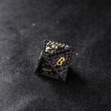 Rolldnddice Black Metal D&D Dice Set  With Gifts Box Suitable For  Roll Playing Games DND Polyhedral Dice