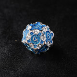 Rolldnddice  Blue  Metal  DND Dice Set,7PCS Polyhedral  D&D Dice Suitable for RPG MTG Table Games Dice Collectors