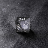 Rolldnddice Grey Resin Liquid Core D&D Dice Set With Gifts Box   Sharp Edge Polyhedral DND Dice For  Role Playing Games MTG Table Games D20 D6 D10 D12 D8