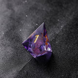 Rolldnddice Purple Resin  Liquid Core D&D Dice  Set  Sharp Edge Polyhedral DND Dice For Dungeons And Dragons Role Playing Games MTG Table Games