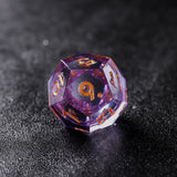 Rolldnddice Purple Resin  Liquid Core D&D Dice  Set  Sharp Edge Polyhedral DND Dice For Dungeons And Dragons Role Playing Games MTG Table Games