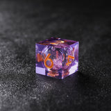 Rolldnddice Purple Resin  Liquid Core D&D Dice  Set  Sharp Edge Polyhedral DND Dice For Dungeons And Dragons Role Playing Games MTG Table Games