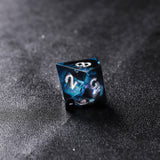 Rolldnddice  Resin  Galaxy  Liquid Core D&D Dice  Set  Sharp Edge Polyhedral Dice for DND RPG MTG Table Games