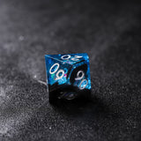 Rolldnddice  Resin  Galaxy  Liquid Core D&D Dice  Set  Sharp Edge Polyhedral Dice for DND RPG MTG Table Games