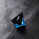 Rolldnddice  Resin  Galaxy  Liquid Core D&D Dice  Set  Sharp Edge Polyhedral Dice for DND RPG MTG Table Games