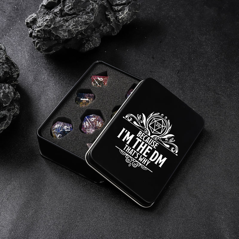 Rolldnddice Custom Flower I Am The DM  Metal D&D Dice Box  Dnd Dice Holder