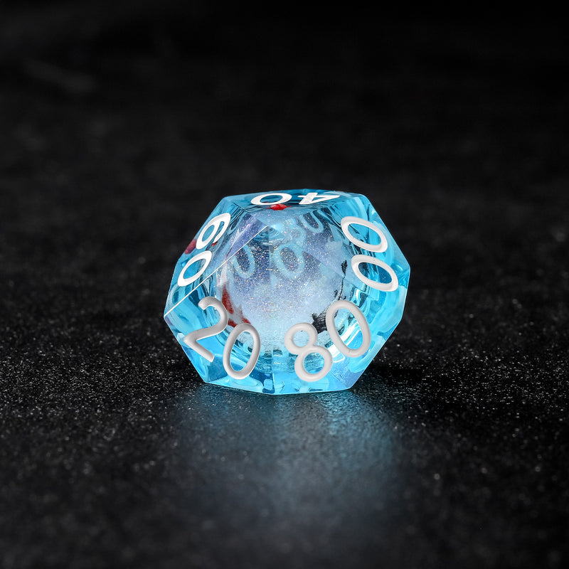 Rolldnddice Cool  Resin liquid Core Dnd Dice Set Sharp Edge Polyhedral d and d dice For Role Playing Games Table Games