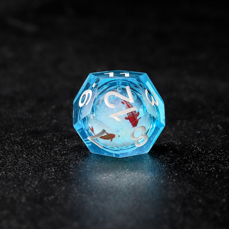 Rolldnddice Cool  Resin liquid Core Dnd Dice Set Sharp Edge Polyhedral d and d dice For Role Playing Games Table Games