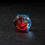 Rolldnddice Resin  liquid Core dnd dice  Sharp Edge Polyhedral DND Dice For  Role Playing Games MTG Table Games