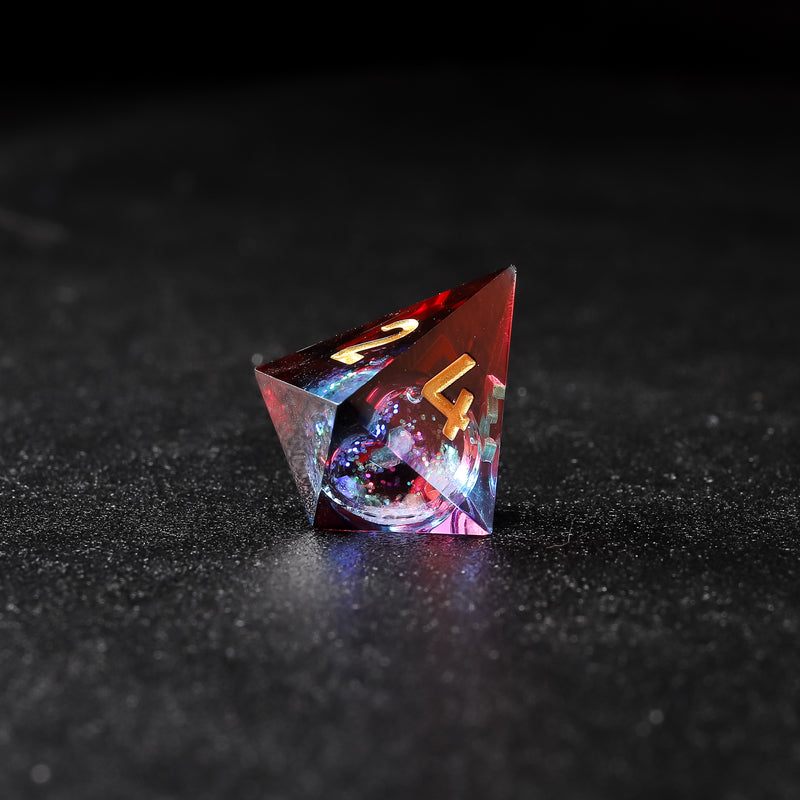 Rolldnddice Resin  liquid Core dnd dice  Sharp Edge Polyhedral DND Dice For  Role Playing Games MTG Table Games