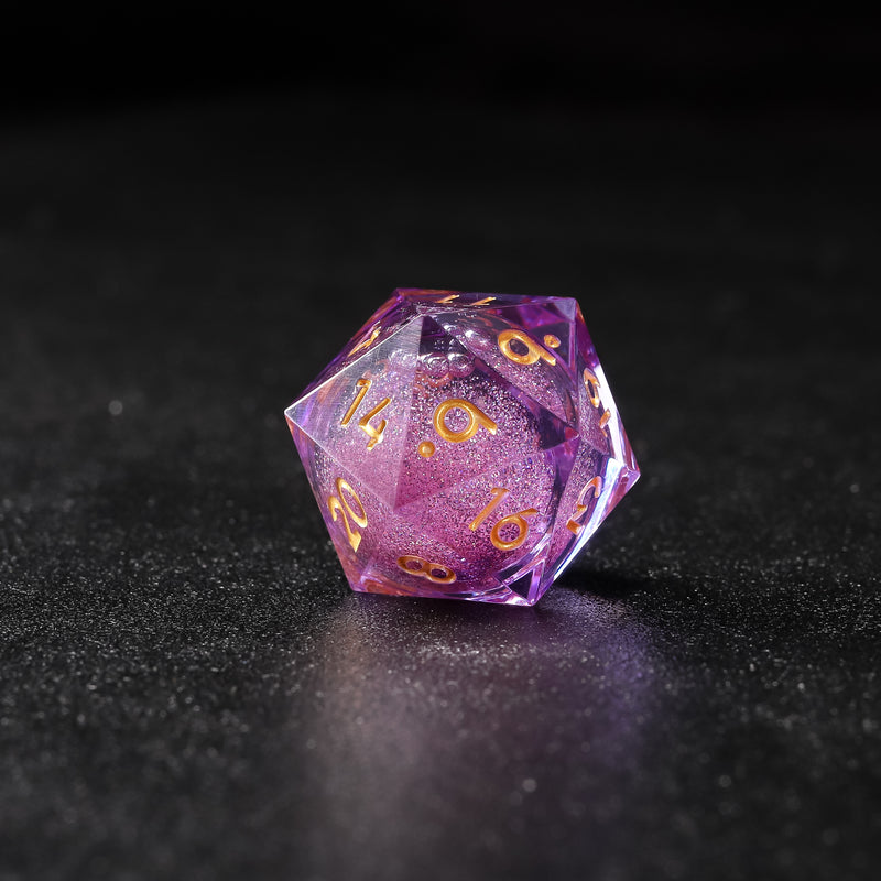 Rolldnddice Cool  Resin liquid Core D&D dice  Sharp Edge Polyhedral DND Dice For Pathfinder  Role Playing GamesTable Games