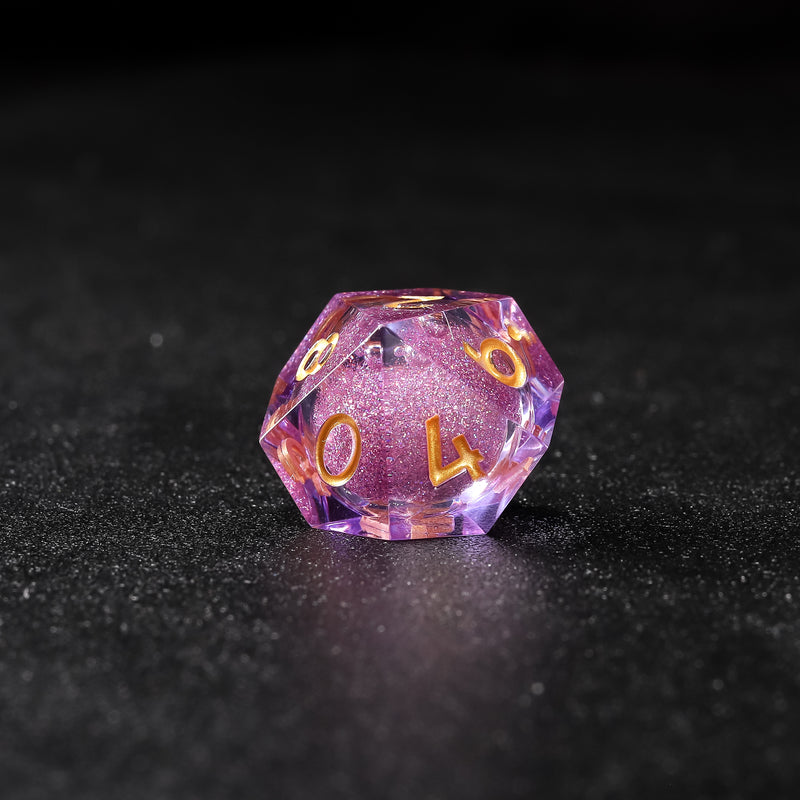 Rolldnddice Cool  Resin liquid Core D&D dice  Sharp Edge Polyhedral DND Dice For Pathfinder  Role Playing GamesTable Games