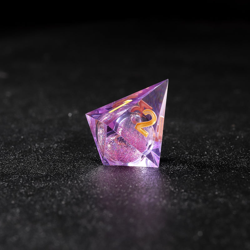 Rolldnddice Cool  Resin liquid Core D&D dice  Sharp Edge Polyhedral DND Dice For Pathfinder  Role Playing GamesTable Games