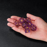 Rolldnddice Cool  Resin liquid Core D&D dice  Sharp Edge Polyhedral DND Dice For Pathfinder  Role Playing GamesTable Games