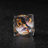 Rolldnddice Resin liquid Core Dice Set Sharp Edge Gorgeous Glitter polyhedral dice For Role Playing Games Table Games