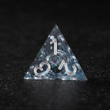 Rolldnddice Grey Resin liquid Core Dnd Dice Set Sharp Edge Polyhedral Rolling Dnd Dice  For Role Playing Games Table Games