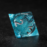 Rolldnddice Cool Blue Resin liquid Core Dnd Dice Set Sharp Edge Polyhedral Dnd Dice Near Me For Role Playing Games Table Games