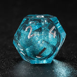 Rolldnddice Cool Blue Resin liquid Core Dnd Dice Set Sharp Edge Polyhedral Dnd Dice Near Me For Role Playing Games Table Games