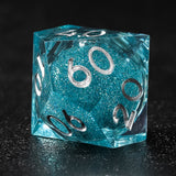 Rolldnddice Cool Blue Resin liquid Core Dnd Dice Set Sharp Edge Polyhedral Dnd Dice Near Me For Role Playing Games Table Games