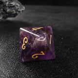 Purple Fluorite Gemstone D&D Dice Set 7pcs