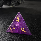 Dragon Music Note Purple Fluorite D&D Dice Set Nature Gemstone