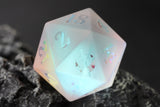 Raised Moon Dagger Prismatic Glass  D&D Dice Set