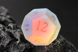 Raised Moon Dagger Prismatic Glass  D&D Dice Set