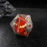 Bat Nature Bloodstone Gemstone D&D Dice