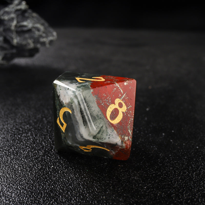 Bat Nature Bloodstone Gemstone D&D Dice