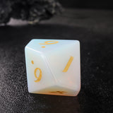 Dragon Opal Carved Gemstone D&D  Dice Set