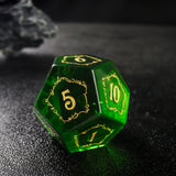 Glven Zircon Green Glass Emerald D&D Dice Set Boyfriend Birthday Gift Elvish Dice