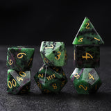 F*UCK YEET Red Green Stone D*D RPG Dice Set Personalized Polyhedral Dice