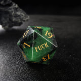 F*UCK YEET Red Green Stone D*D RPG Dice Set Personalized Polyhedral Dice