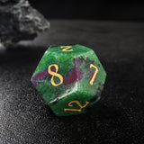 F*UCK YEET Red Green Stone D*D RPG Dice Set Personalized Polyhedral Dice