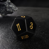 F*ck You Obsidian Nature Stone TRPG Dice -Laser Engraved Full Set 7pcs  Polyhedral Board Games Dice