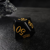 F*ck You Obsidian Nature Stone TRPG Dice -Laser Engraved Full Set 7pcs  Polyhedral Board Games Dice