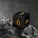 F*ck You Obsidian Nature Stone TRPG Dice -Laser Engraved Full Set 7pcs  Polyhedral Board Games Dice