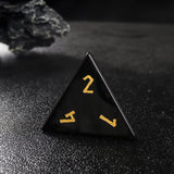 Nordic Style Viking Obsidian Gemtone Full Set D&D Dice  Gaming Accessories