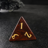 Red Tiger’s Eye Helmet Axe Polyhedral Gemstone Dice 7pcs Full Set  Gaming Accessories