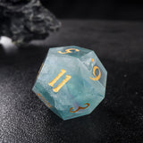 Fluorite Nature Gemstone D&D Dice 7pcs Full Set