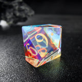 Moon Star Prism Transparent Glass D&D Dice Set