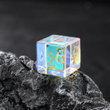 Moon Star Prism Transparent Glass D&D Dice Set