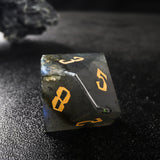 Labradorite Wolf Moon Gemstone D&D Dice 7pcs Full Set