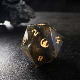 Labradorite Wolf Moon Gemstone D&D Dice 7pcs Full Set